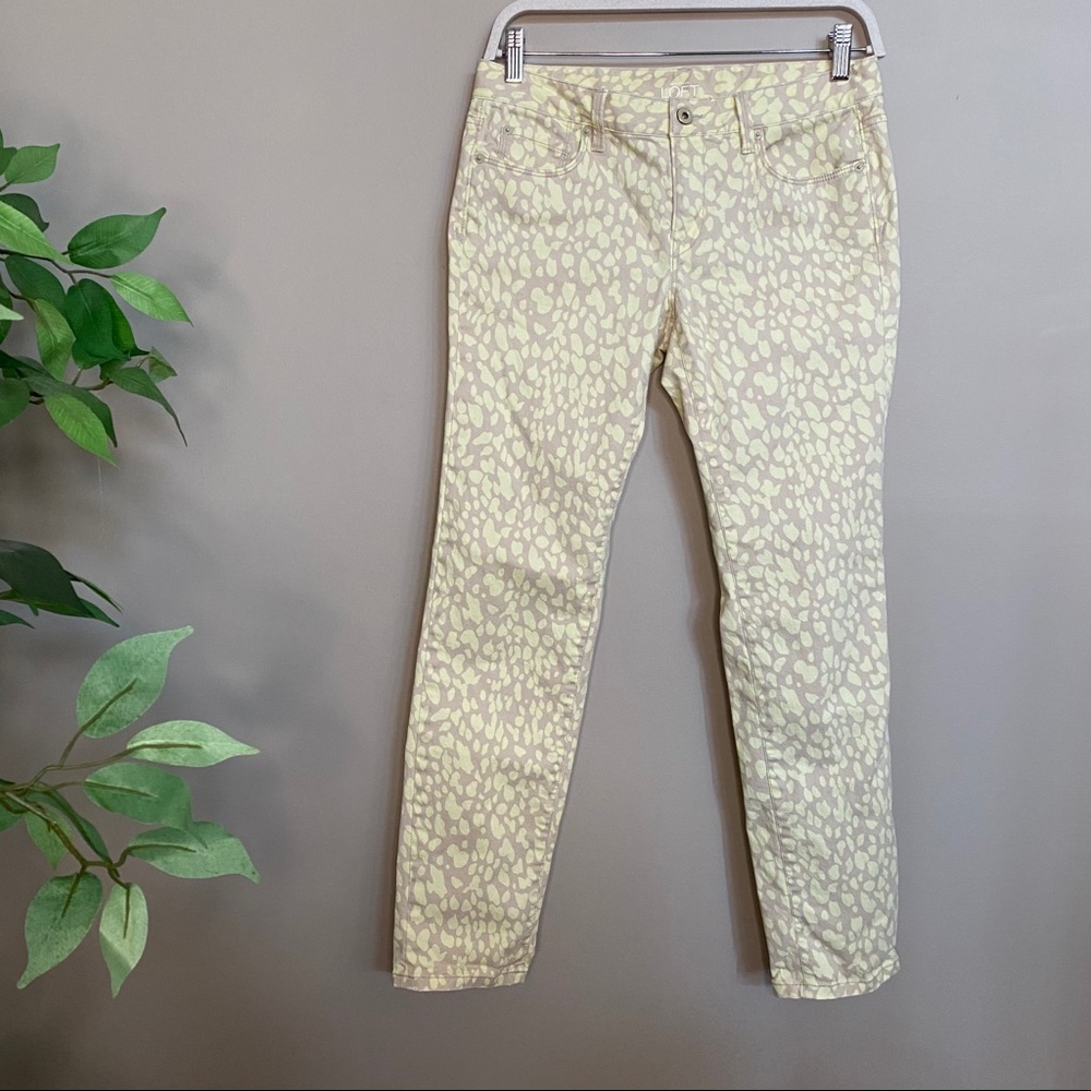 Loft Women’s Modern Straight Jeans Animal Print 2